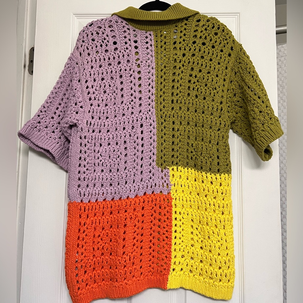 Zara Chunky Color Block Sweater - Picture 4 of 5
